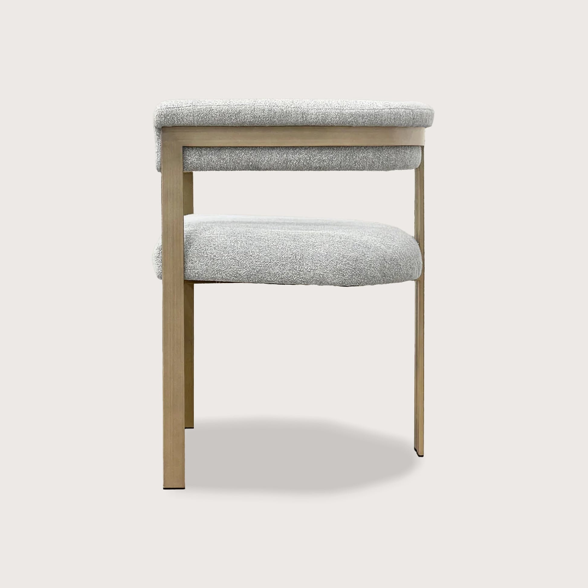 Claude Soft Metal Dining Chair - Brass Dining Chair Raffine