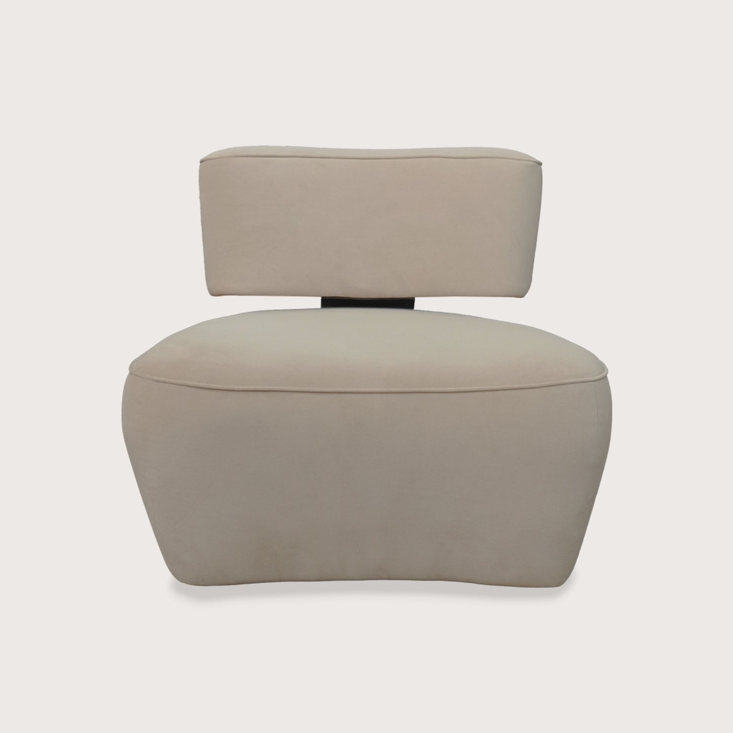 Clementine Sculptural Metal Occasional Chair - Beige Occasional Chair Raffine