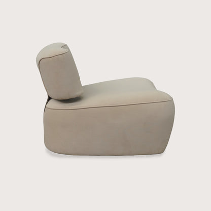 Clementine Sculptural Metal Occasional Chair - Beige Occasional Chair Raffine