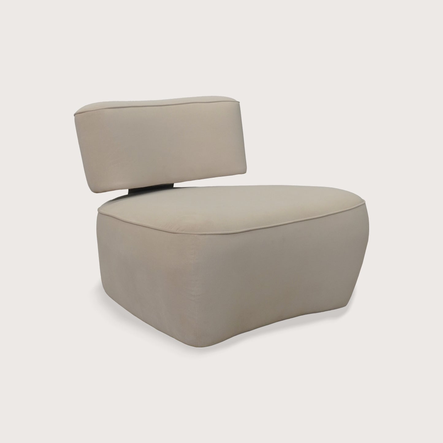 Clementine Sculptural Metal Occasional Chair - Beige Occasional Chair Raffine