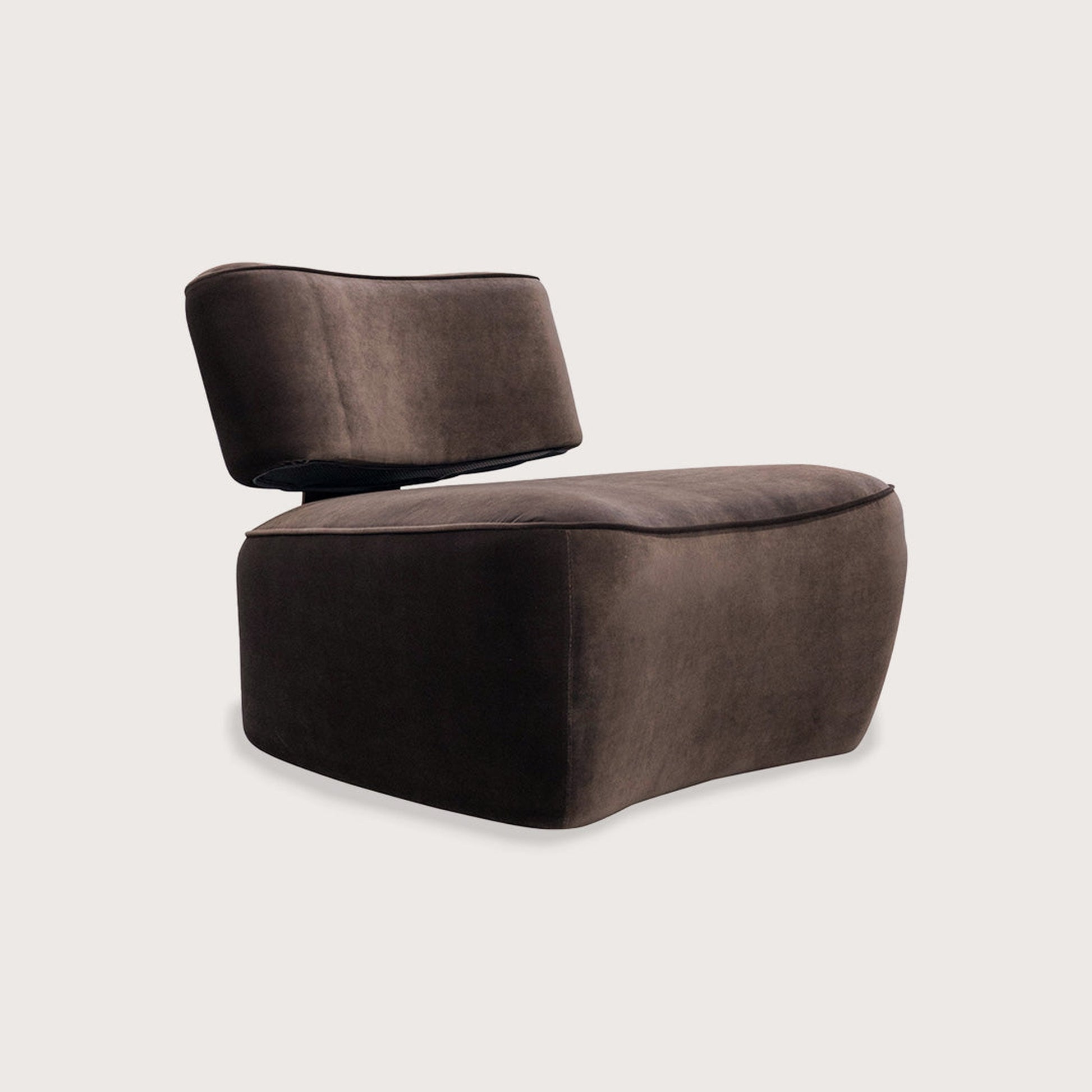 Clementine Sculptural Metal Occasional Chair - Brown Occasional Chair Raffine Brown