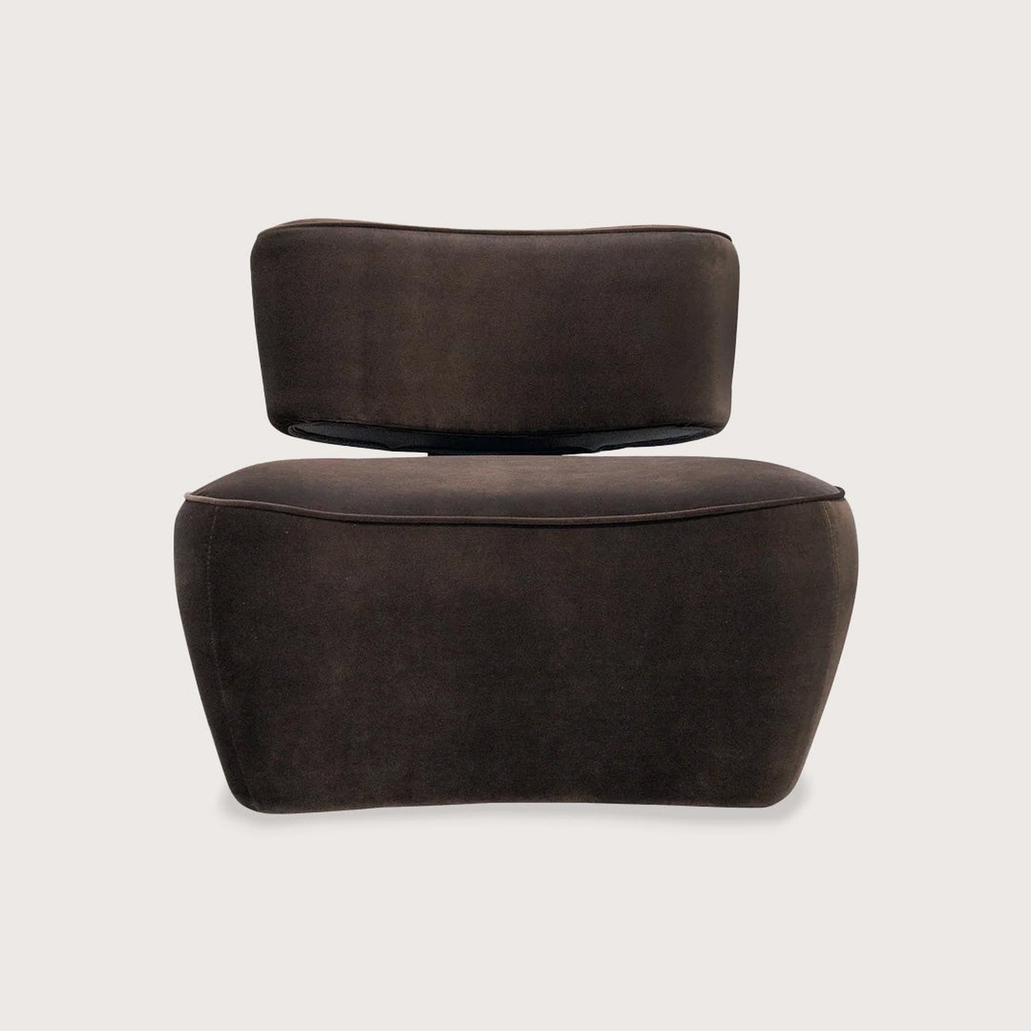 Clementine Sculptural Metal Occasional Chair - Brown Occasional Chair Raffine