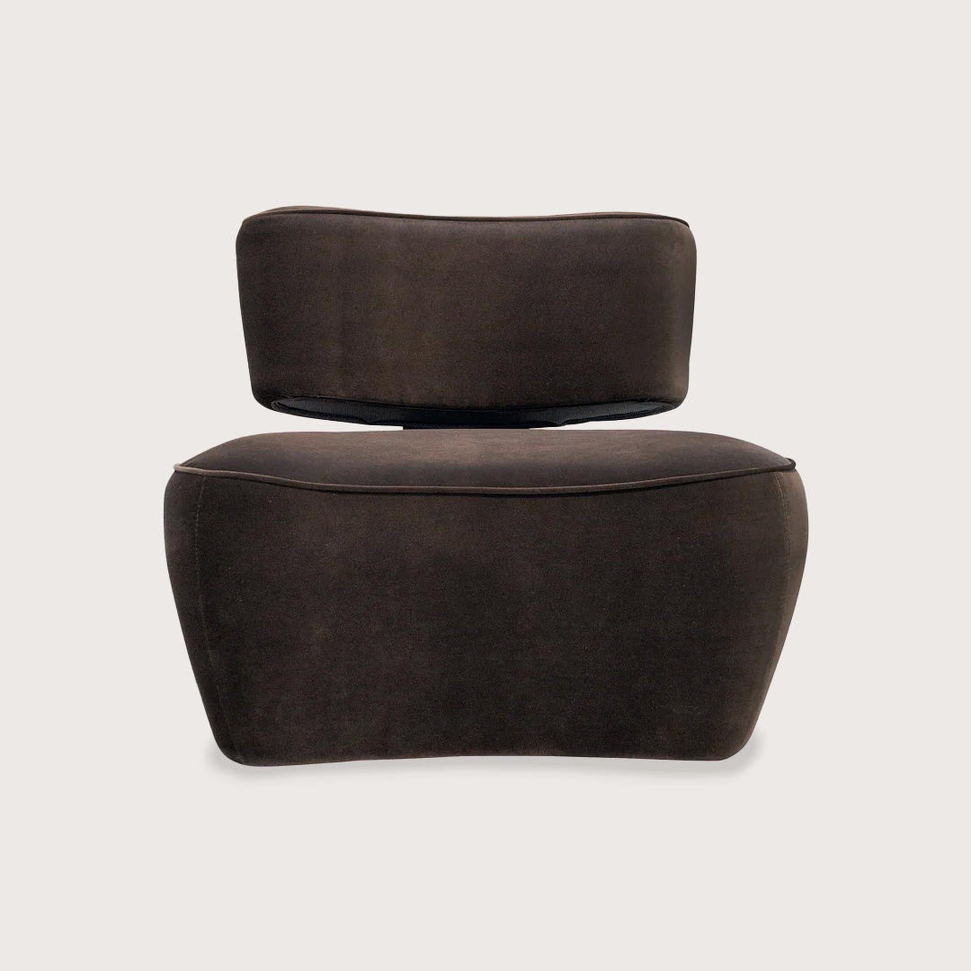 Clementine Sculptural Metal Occasional Chair - Brown Occasional Chair Raffine