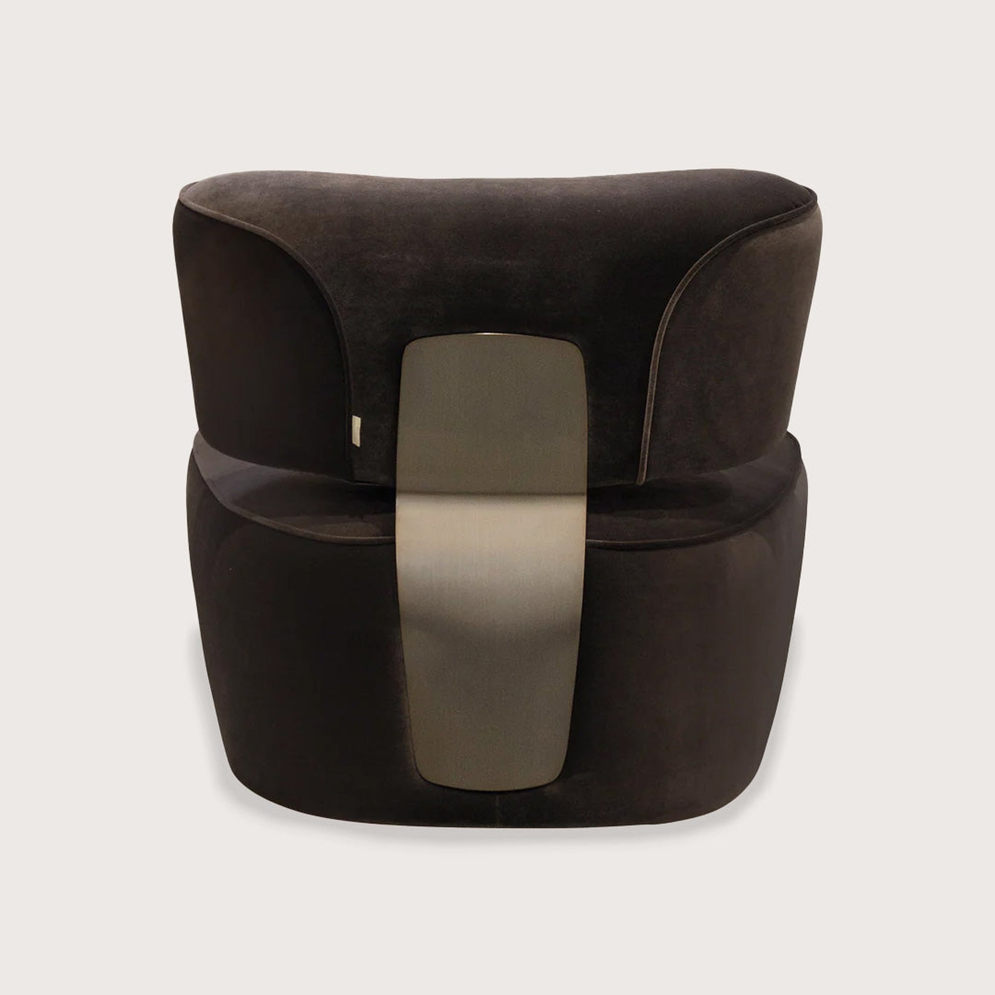 Clementine Sculptural Metal Occasional Chair - Brown Occasional Chair Raffine