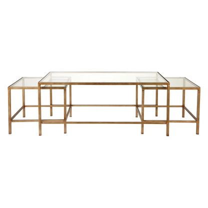 Cocktail Glass Nesting Coffee Table - Antique Gold Coffee Table Cafe Lighting & Living   