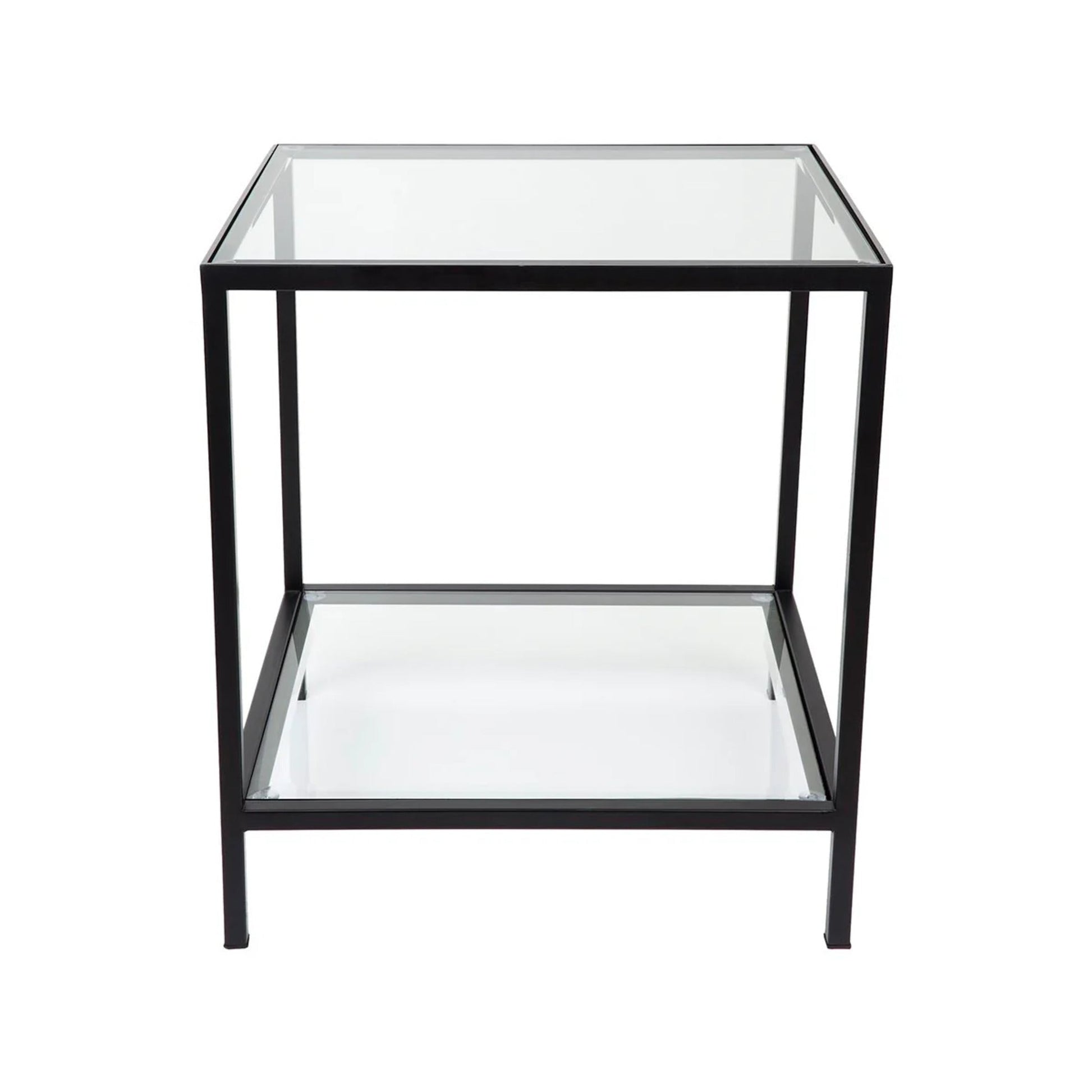 Cocktail Glass Square Side Table - Black Side Table Cafe Lighting & Living Black  