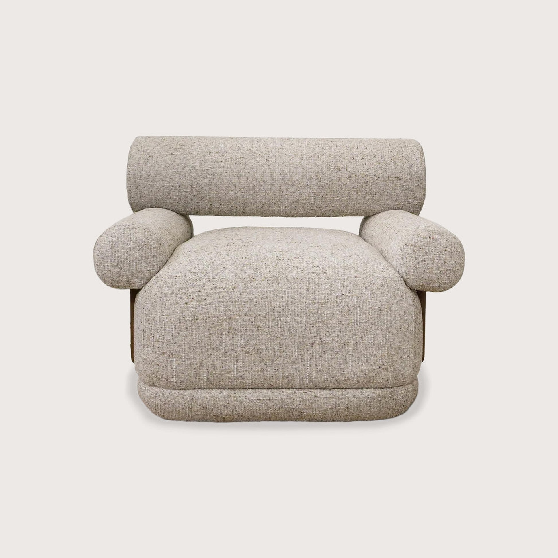 Daphne Curved Fabric Occasional Chair - Cream Occasional Chair Raffine
