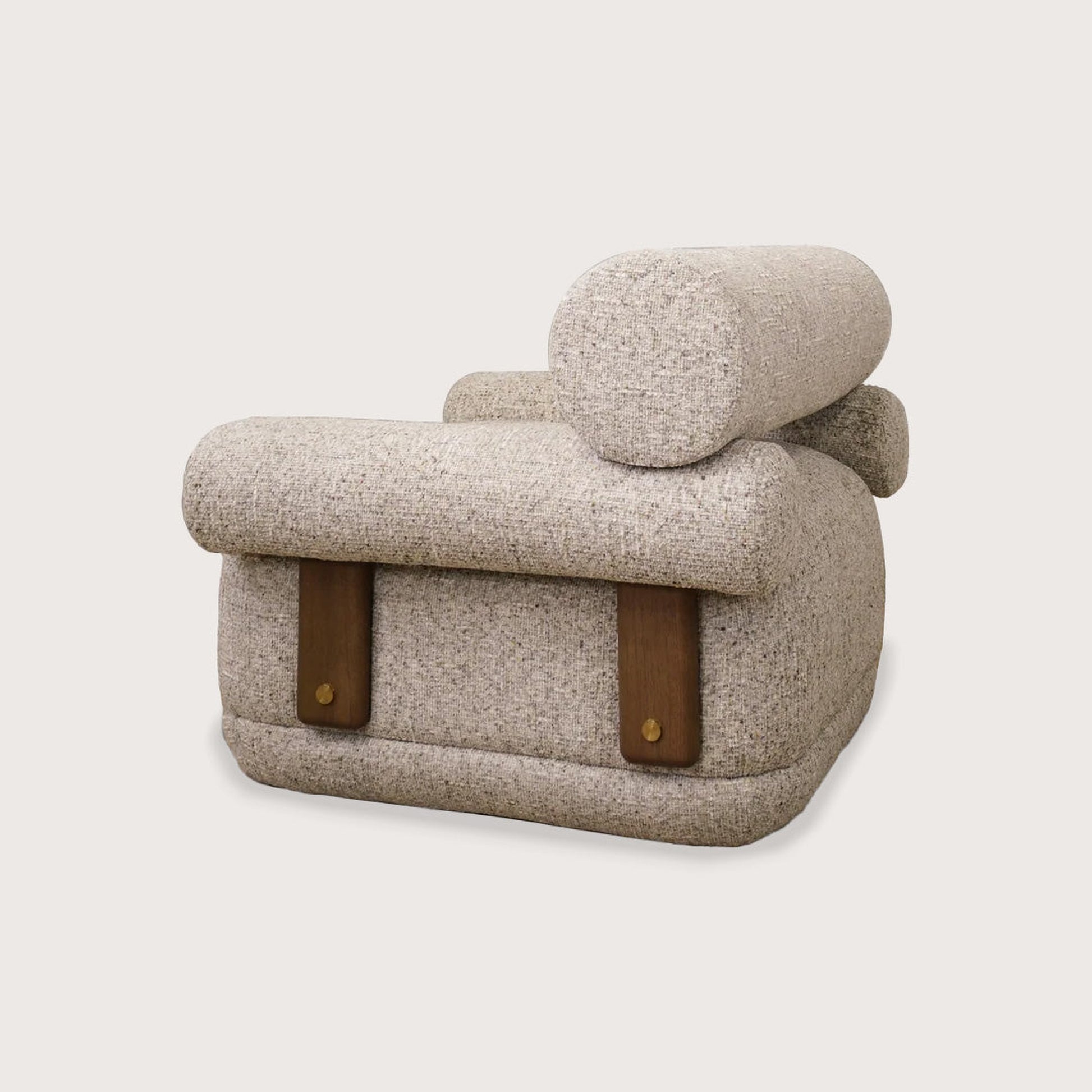 Daphne Curved Fabric Occasional Chair - Cream Occasional Chair Raffine