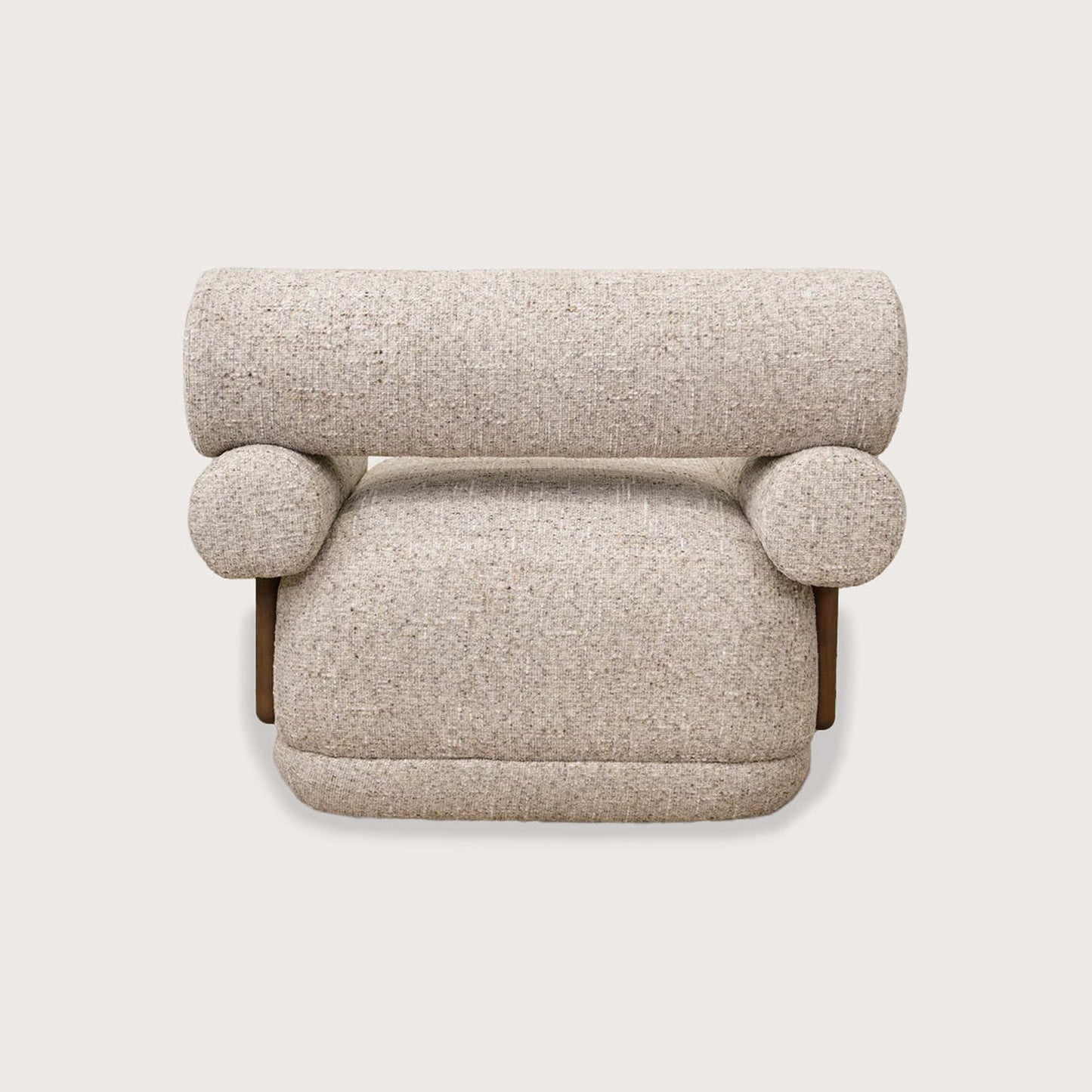 Daphne Curved Fabric Occasional Chair - Cream Occasional Chair Raffine