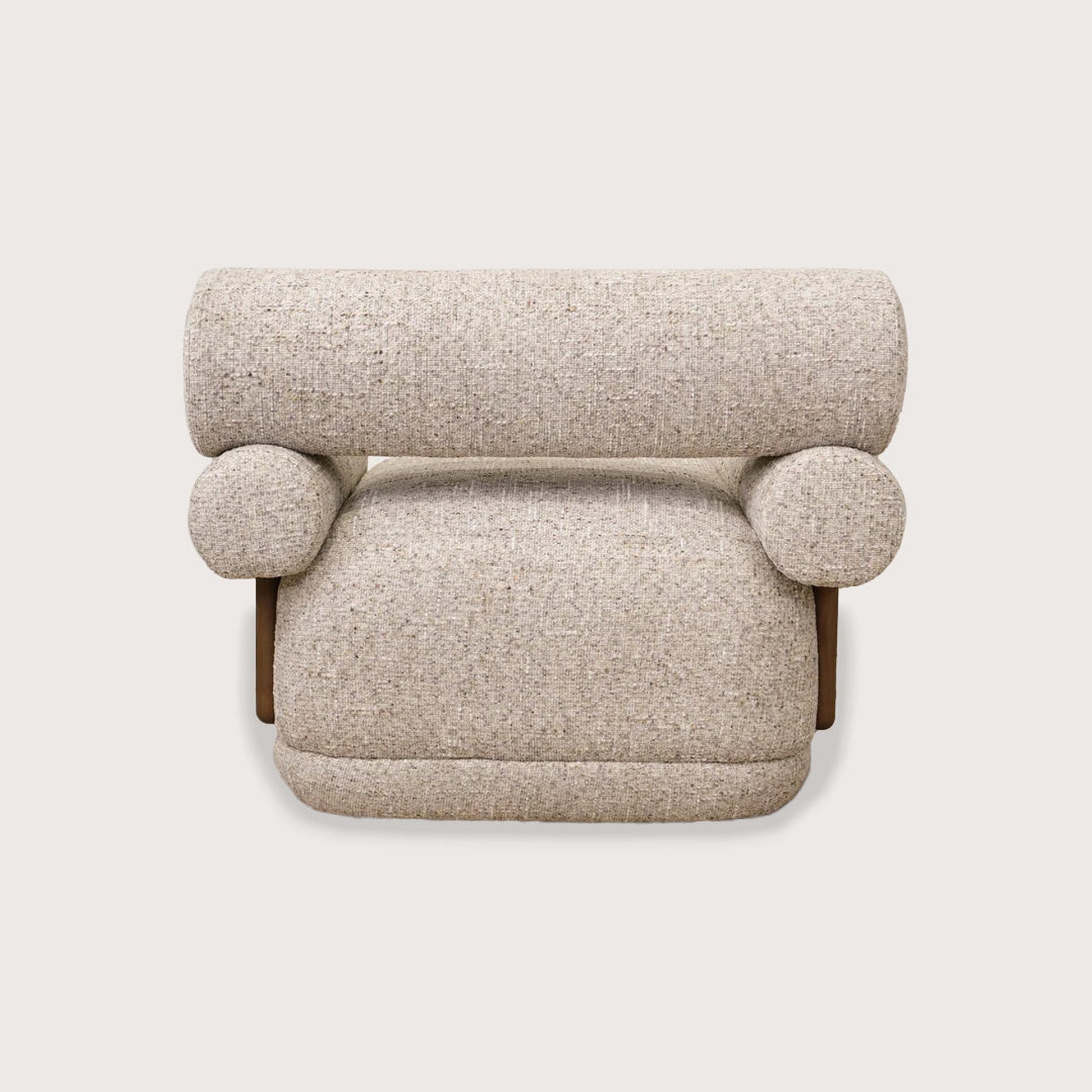 Daphne Curved Fabric Occasional Chair - Cream Occasional Chair Raffine