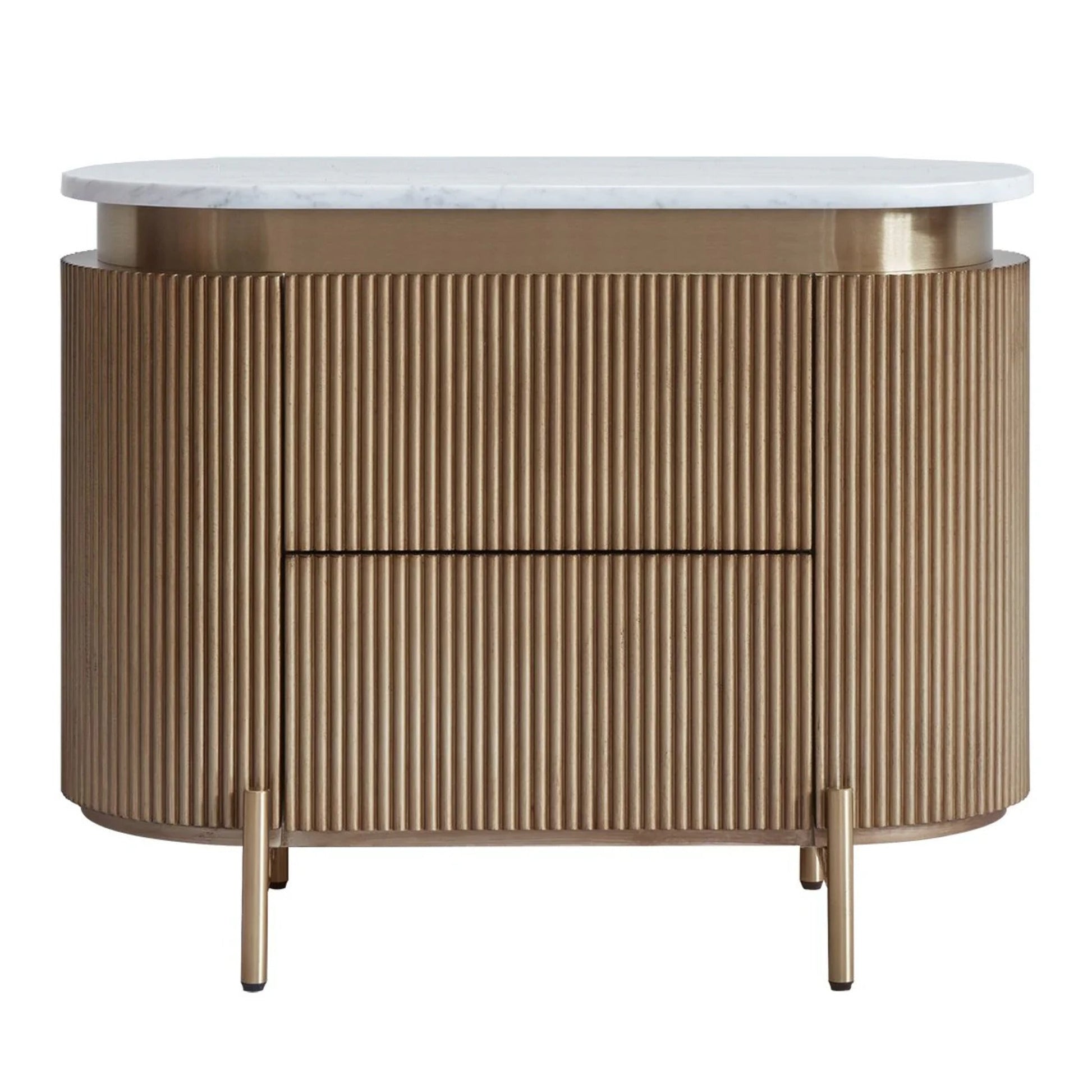 Demarco Marble Top Bedside Table - Black Bedside Table Cafe Lighting & Living Retro Antique Gold  