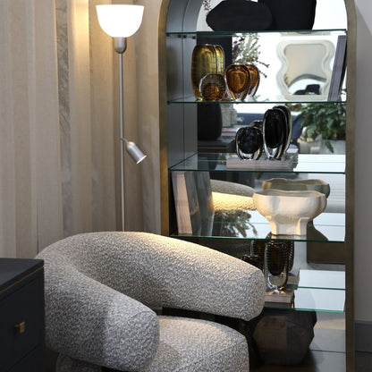 Dune Curved Metal Mirror - Brass Mirror Raffine