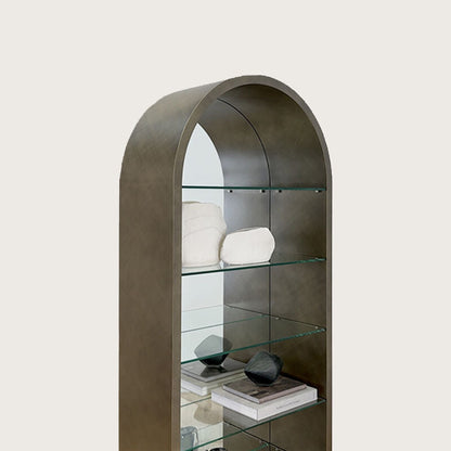 Dune Curved Metal Mirror - Brass Mirror Raffine
