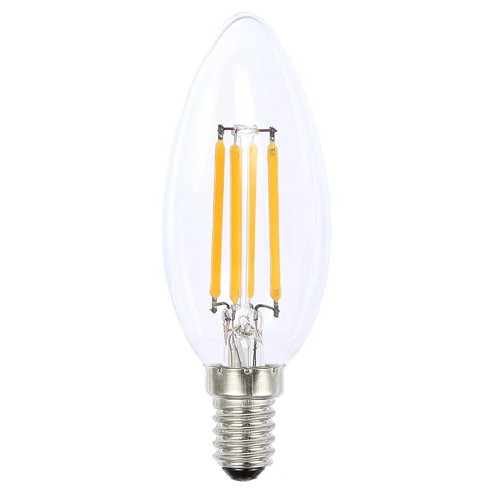 E14 4W 2700K ES Clear LED Filament Candle Globe Globe Cafe Lighting   