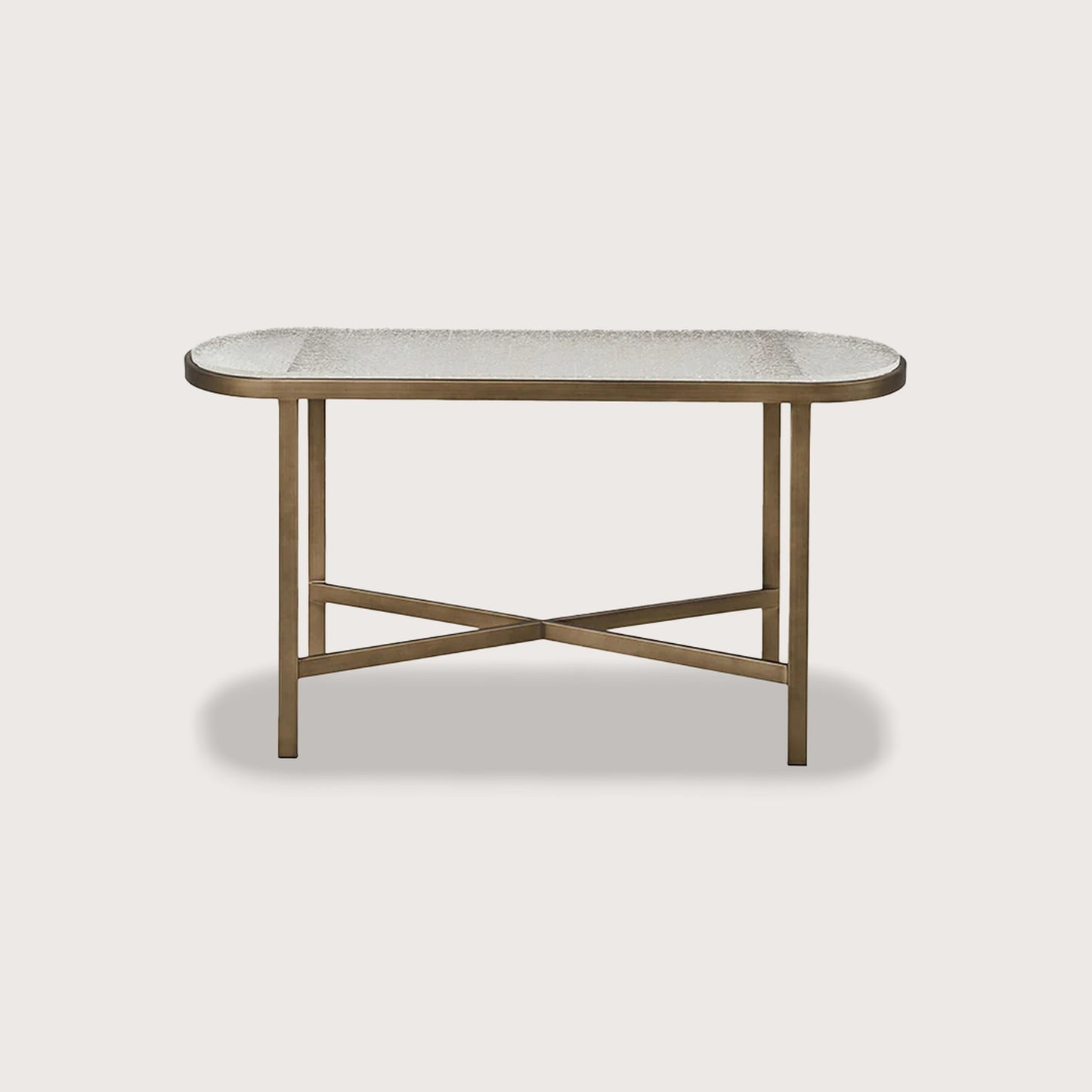 Elise Textured Metal Console Table - Brass Console Table Raffine Default Title