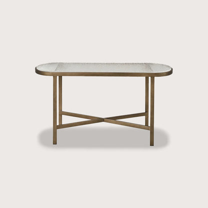 Elise Textured Metal Console Table - Brass Console Table Raffine Default Title