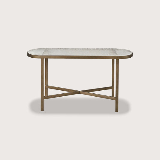 Elise Textured Metal Console Table - Brass Console Table Raffine Default Title
