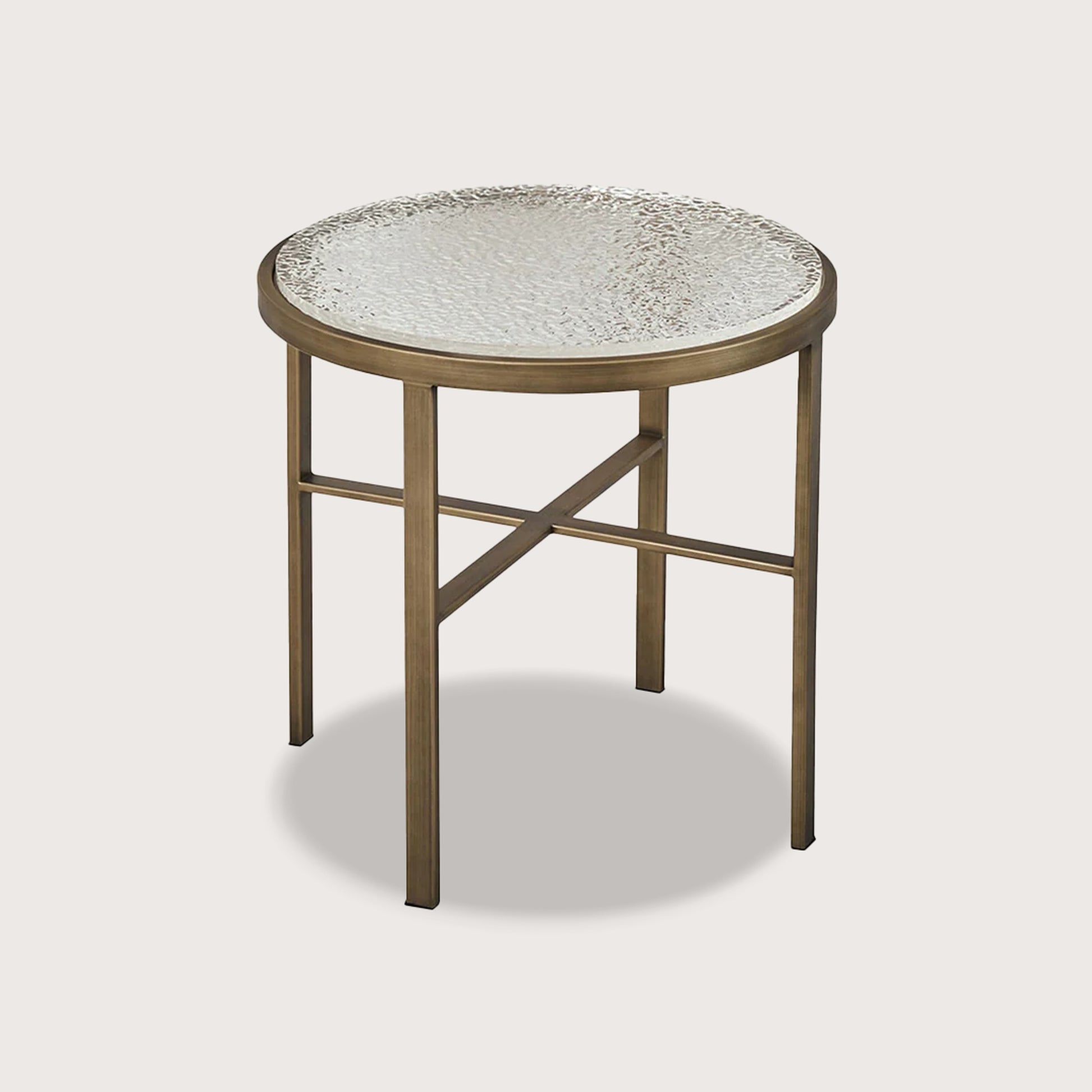 Elise Textured Metal Side Table - Brass Side Table Raffine Default Title