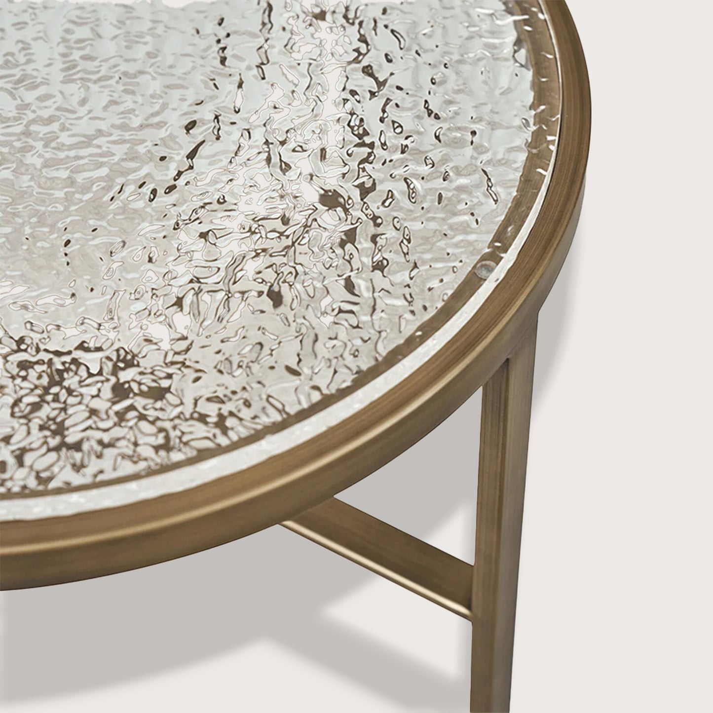 Elise Textured Metal Side Table - Brass Side Table Raffine
