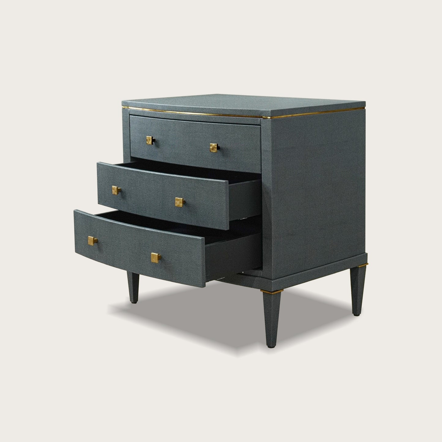 Eloise Metal Bedside Table - Brass Bedside Table Raffine