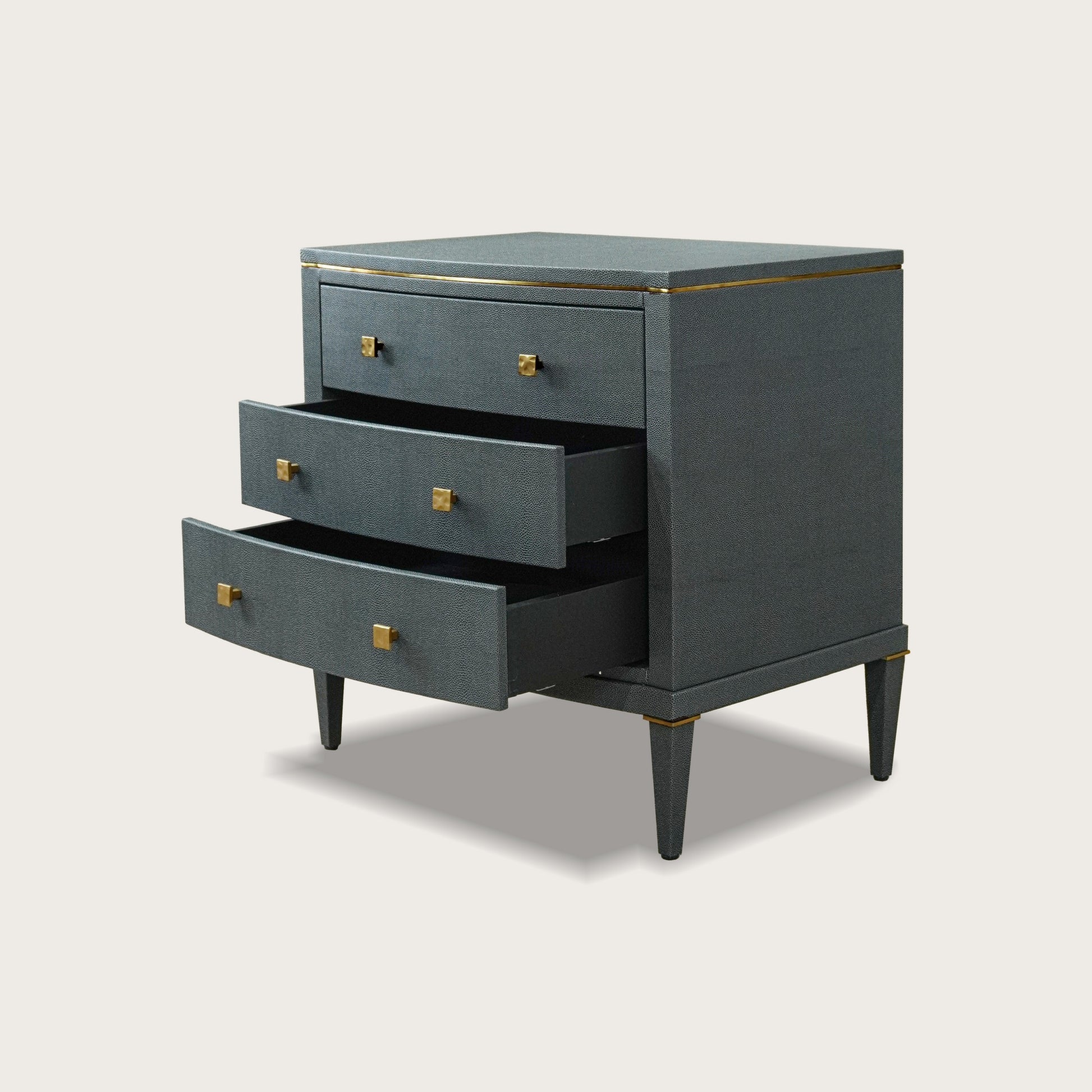 Eloise Metal Bedside Table - Brass Bedside Table Raffine