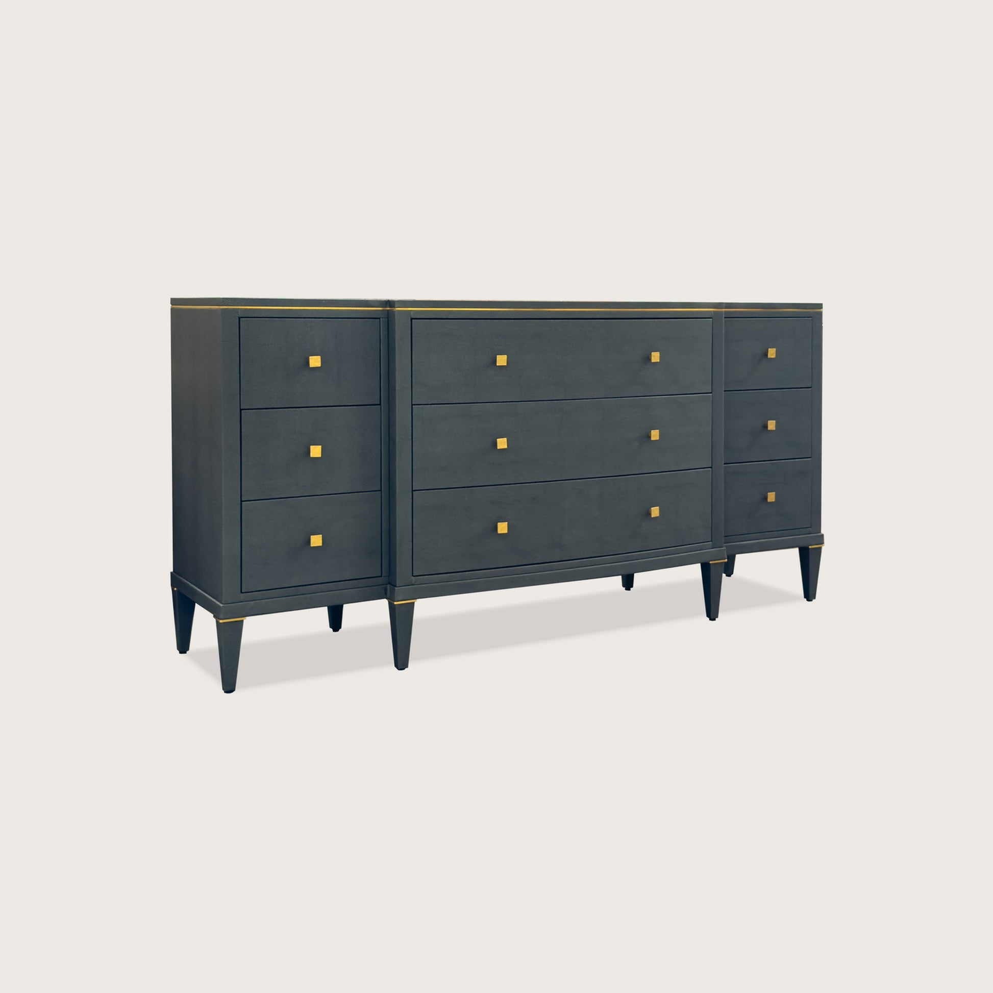 Eloise Metal Dresser - Brass Dresser Raffine