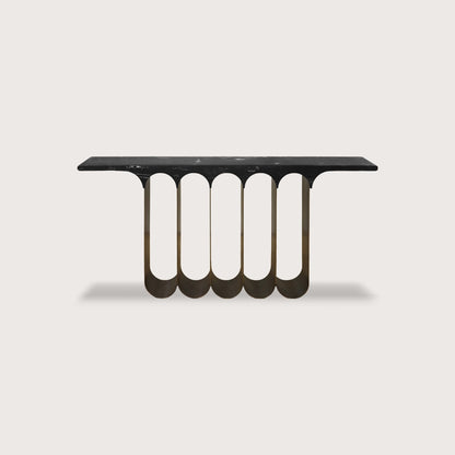 Ember Curved Marble Console Table