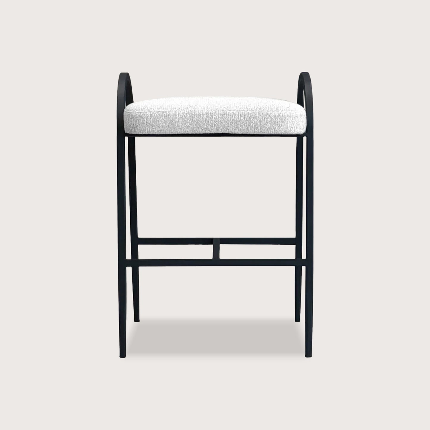 Felix Backless Fabric Bar Stool - Black Bar Stool Raffine