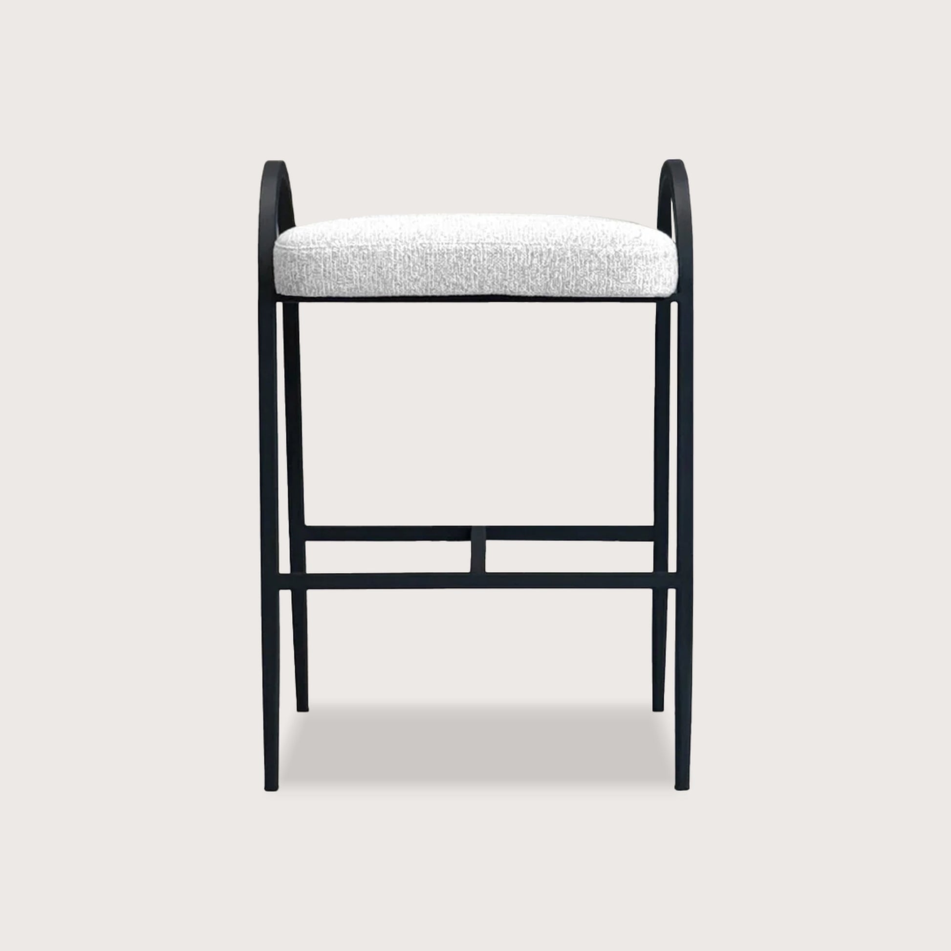 Felix Backless Fabric Bar Stool - Black Bar Stool Raffine