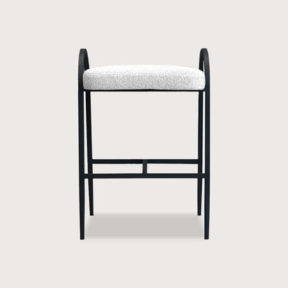 Felix Backless Fabric Bar Stool - Black Bar Stool Raffine