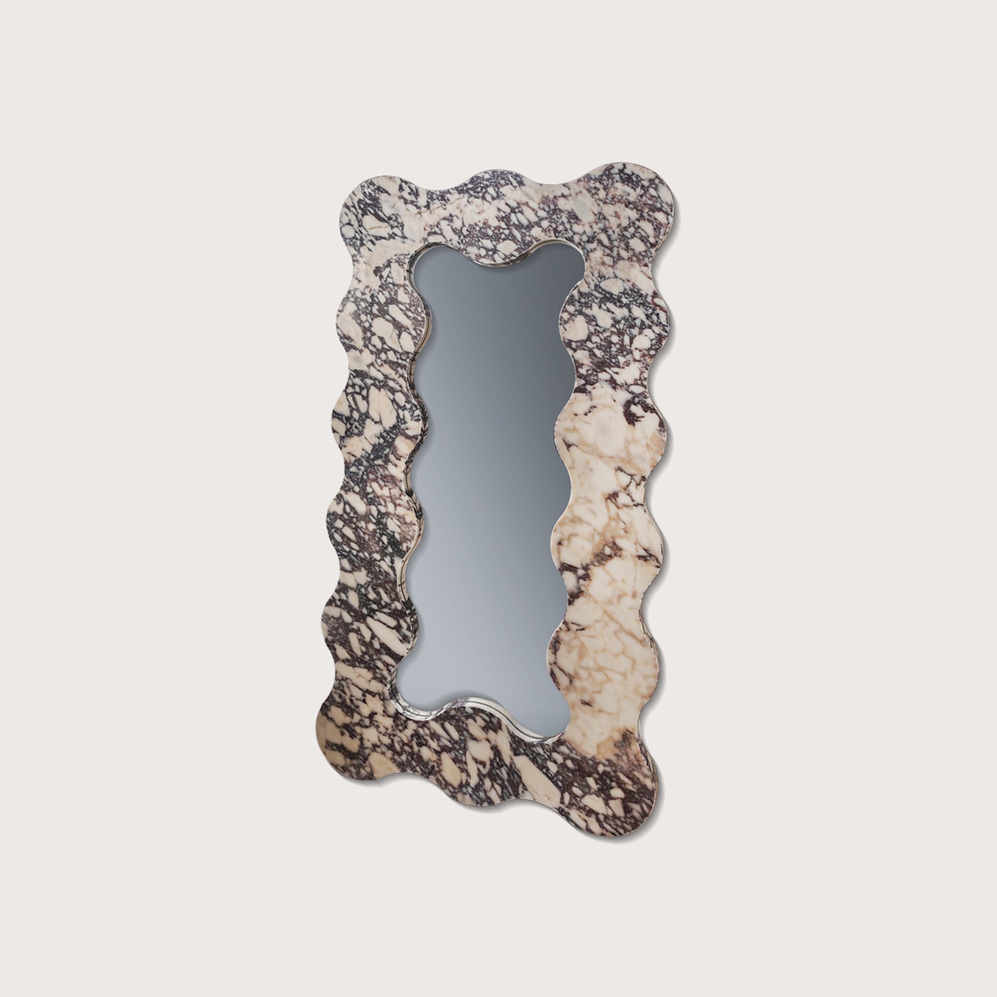Florian Scalloped Marble Mirror - Scallop Mirror Raffine