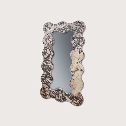 Florian Scalloped Marble Mirror - Scallop Mirror Raffine