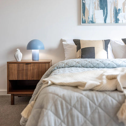 Gus Belmont Storage Bedside Table - Walnut Bedside Table M+Co Living