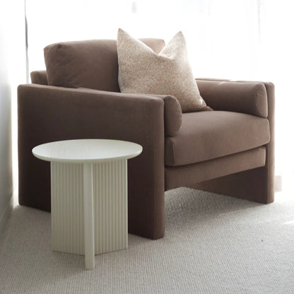Gus Odeon Round Side Table - Pearl Side Table M+Co Living