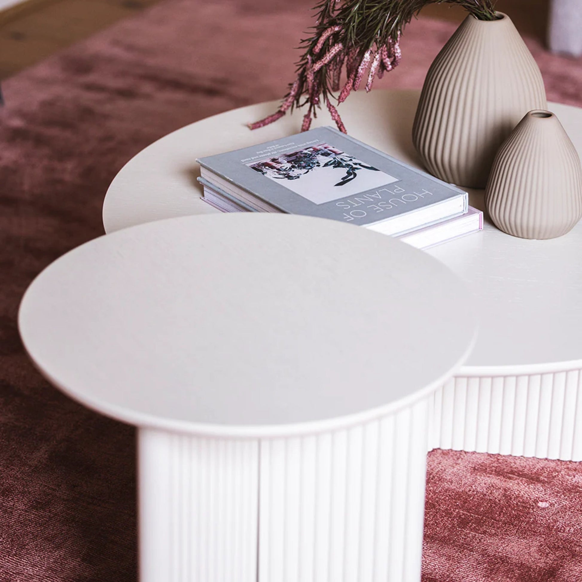 Gus Odeon Round Side Table - Pearl Side Table M+Co Living