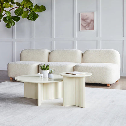 Gus Odeon Round Side Table - Pearl Side Table M+Co Living