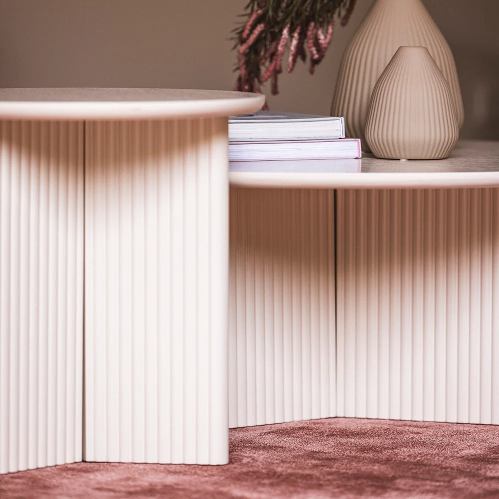 Gus Odeon Round Side Table - Pearl Side Table M+Co Living