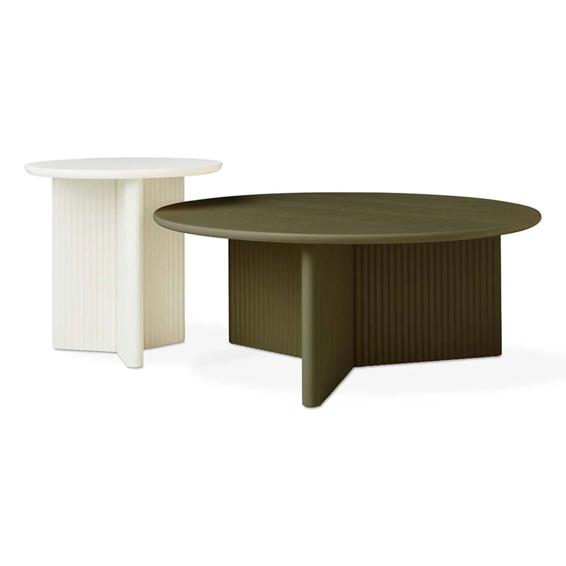 Gus Odeon Round Side Table - Pearl Side Table M+Co Living