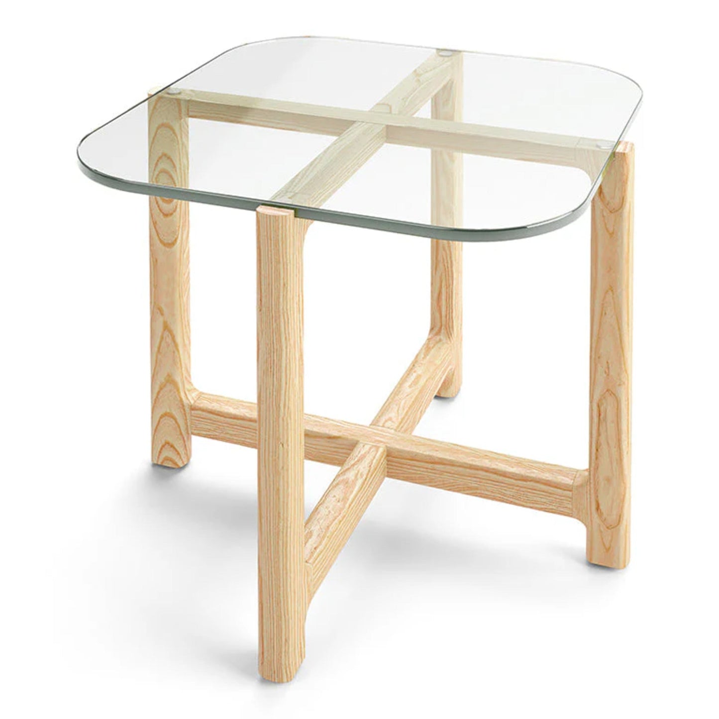 Gus Quarry Square Wood Side Table - Ash Side Table M+Co Living
