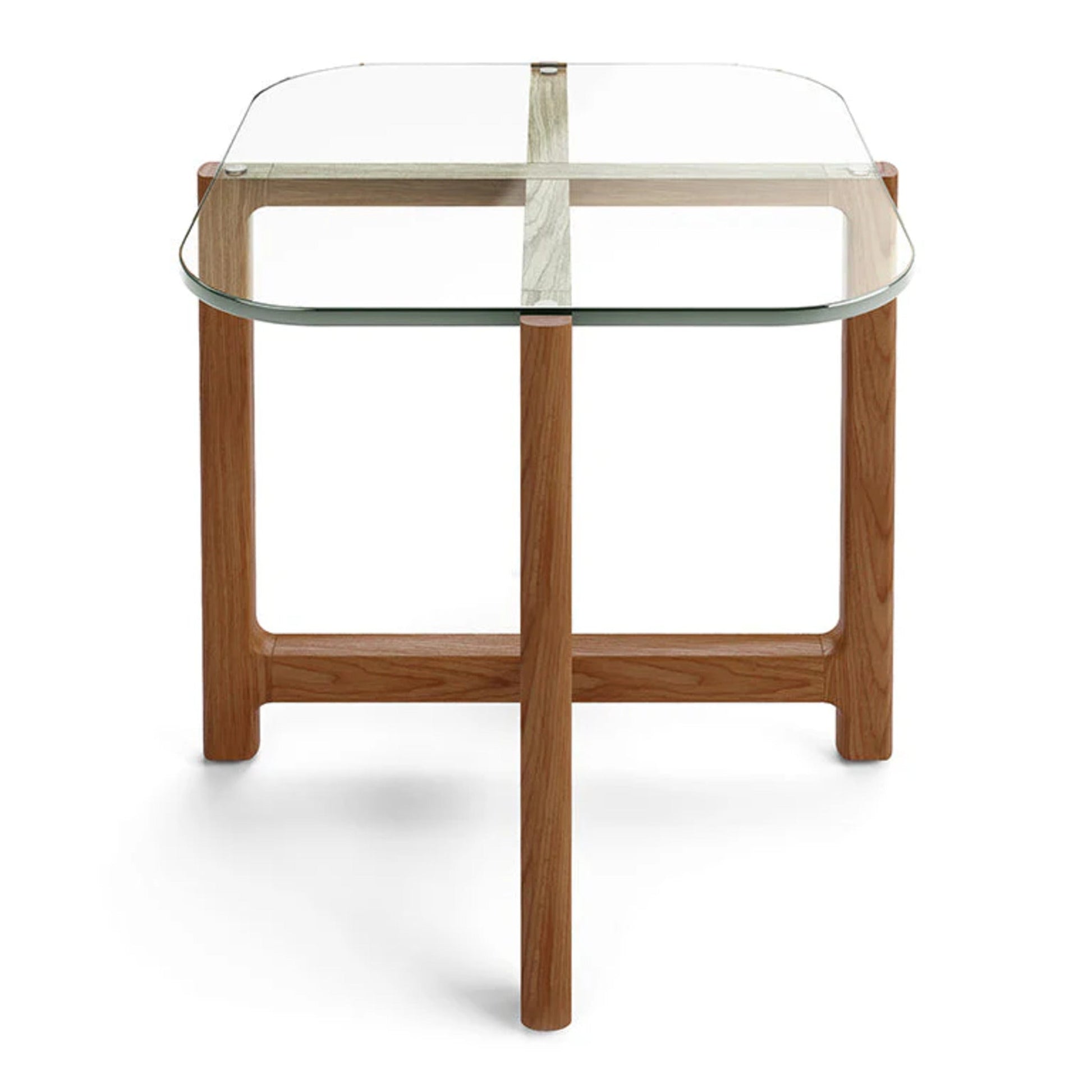 Gus Quarry Square Wood Side Table - Ash Side Table M+Co Living Walnut