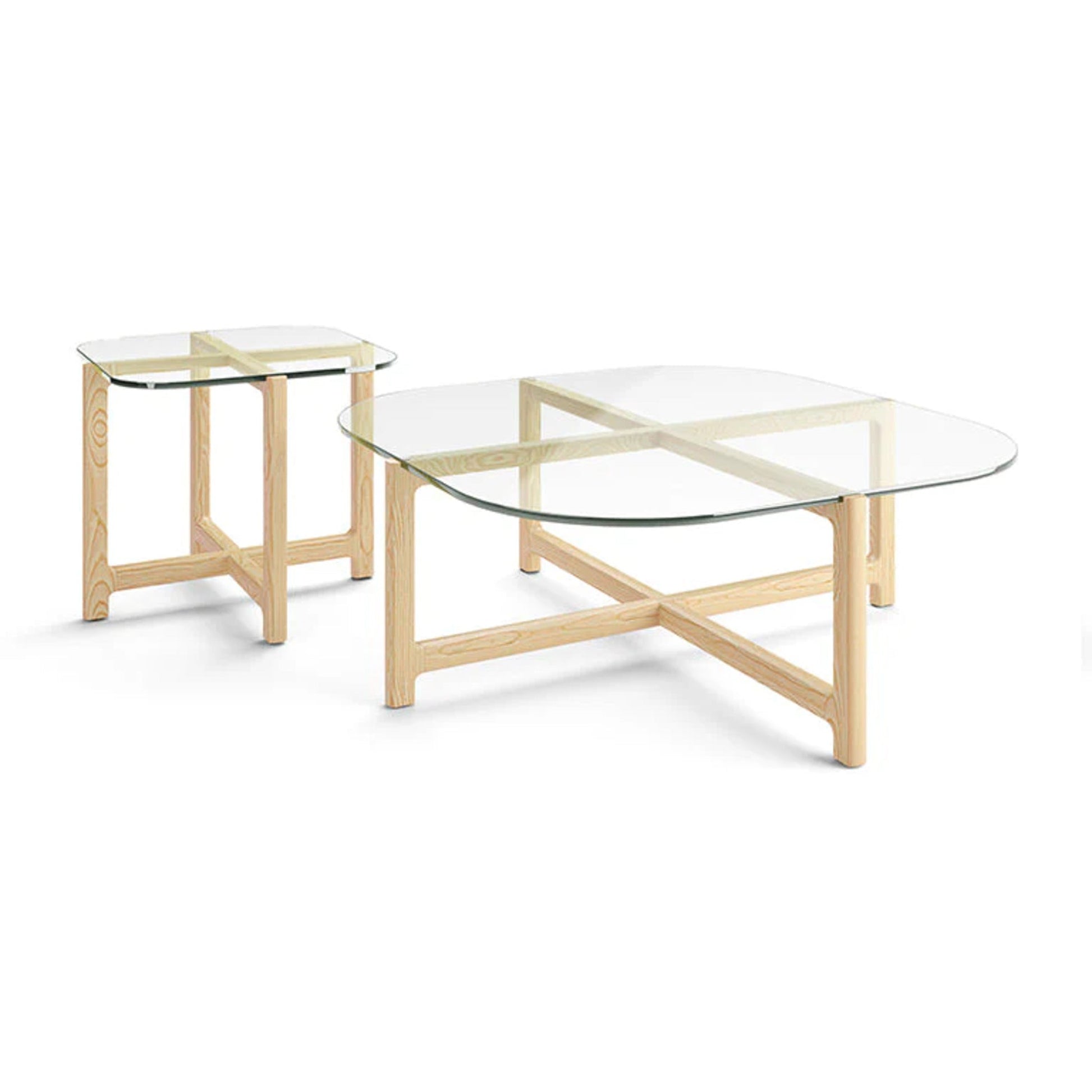 Gus Quarry Square Wood Side Table - Ash Side Table M+Co Living