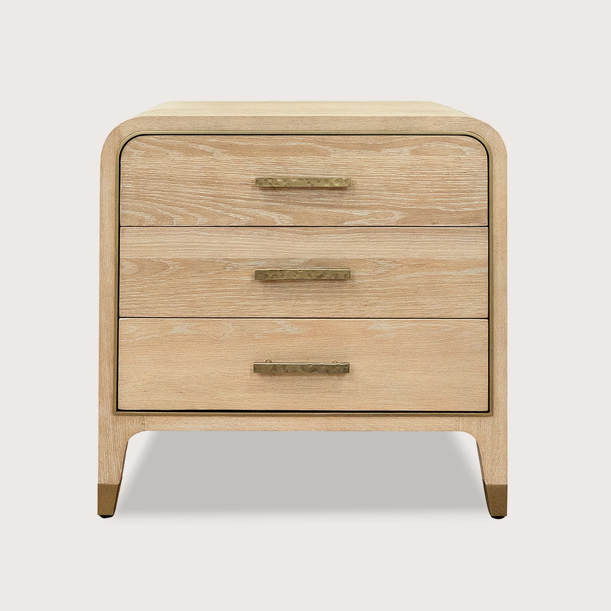 Hannah Curved Timber Bedside Table - Natural Bedside Table Raffine Default Title