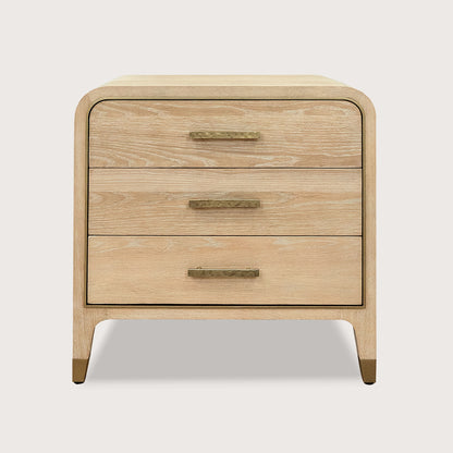 Hannah Curved Timber Bedside Table - Natural Bedside Table Raffine Default Title