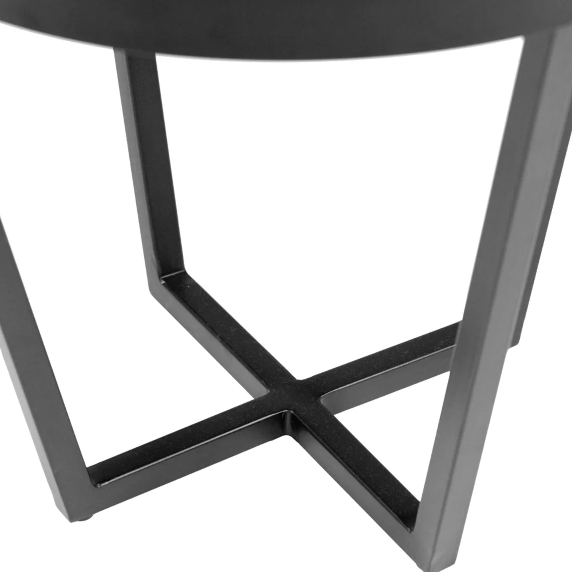 Hendrix Round Side Table - Black Side Table M+Co Living