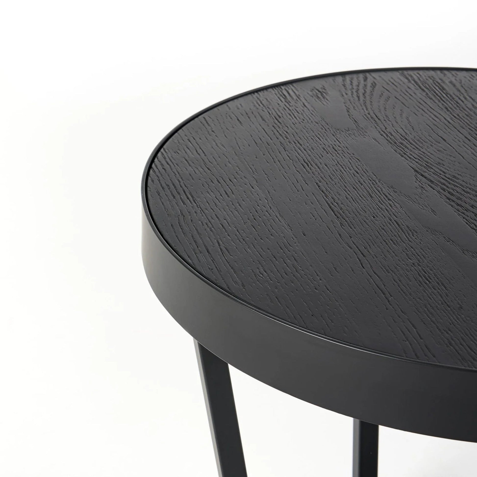 Hendrix Round Side Table - Black Side Table M+Co Living