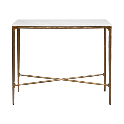Heston Large Marble Console Table - Black Console Table Cafe Lighting & Living Brass Small 