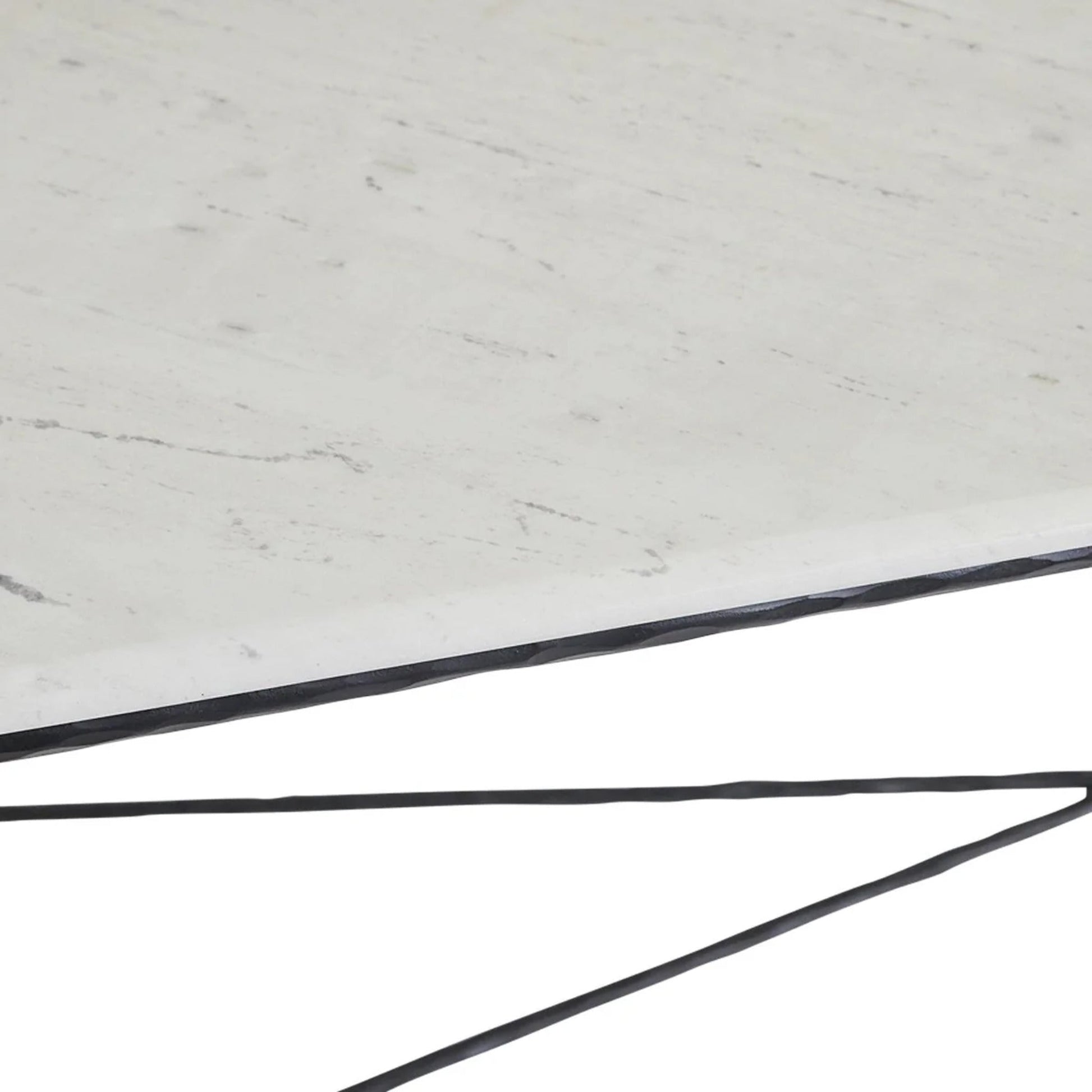 Heston Large Marble Console Table - Black Console Table Cafe Lighting & Living   
