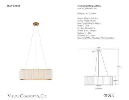 Ian K. Fowler Palati Large Antique Brass Hanging Pendant Light Pendant Light Bloomingdales Lighting   