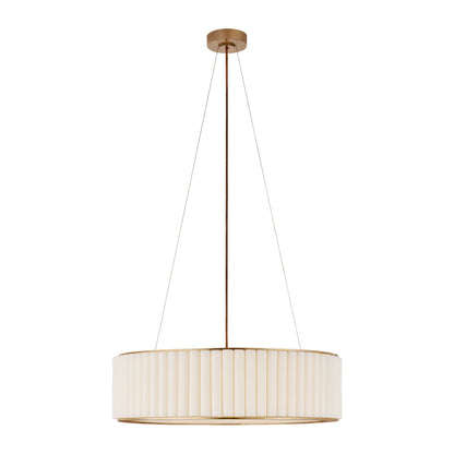 Ian K. Fowler Palati Large Linen Hanging Shade Chandelier Bloomingdales Lighting Brass Large