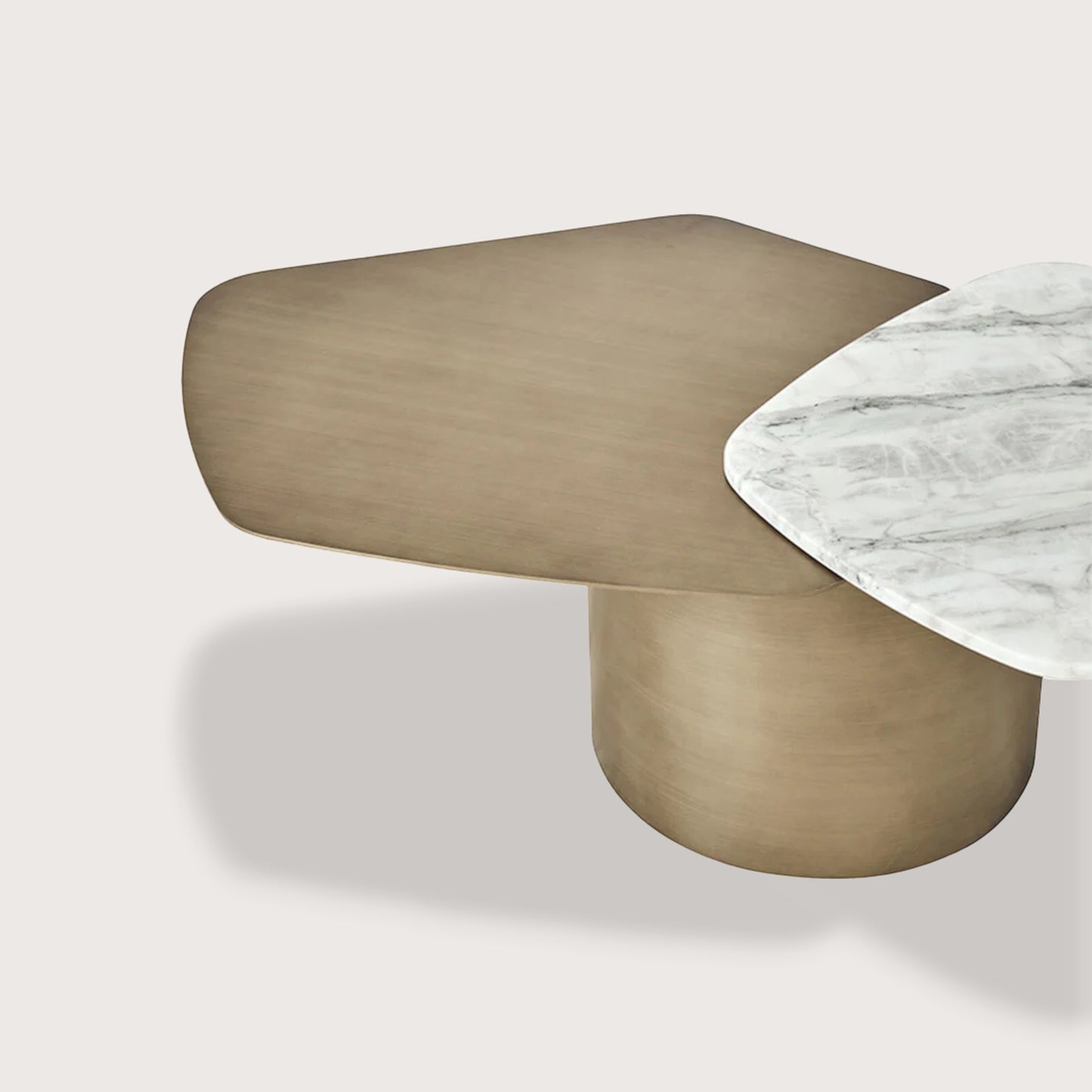 Isabelle Marble Coffee Table - Brass Coffee Table Raffine